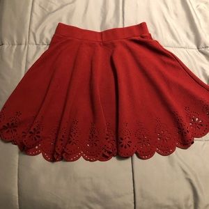 Red shirt skirt